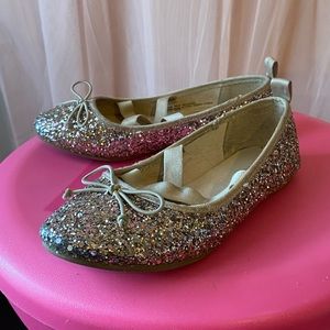 Gold Glitter girls Mary Jane size 13